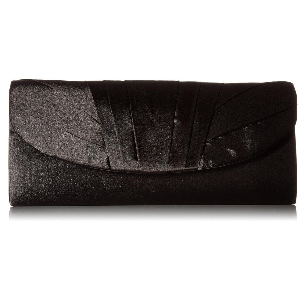 Jessica McClintock Angel Satin Clutch Convertible Shoulder Bag Formal Purse NEW